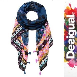 DESIGUAL Foul Jasmine Scarf NWT
